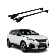 Menabo Dachträger für Peugeot 5008 mk2 2017-2020 Pre-FL 75kg Alu Schwarz 2x
