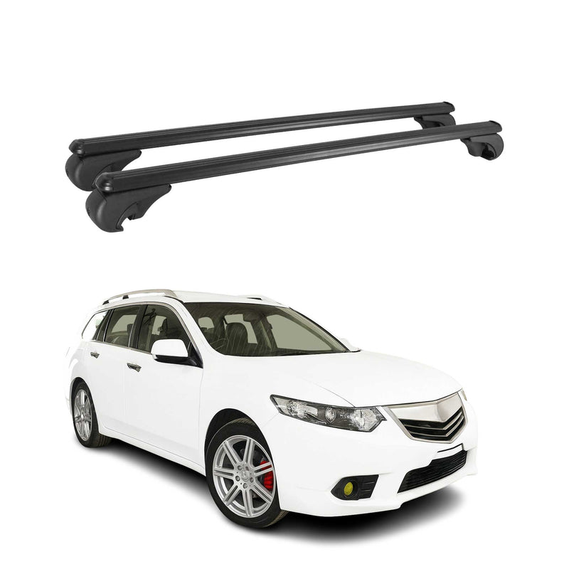 Dachträger Grundtäger für Acura TSX Sportwagon 2010-2014 75kg Alu Schwarz 2 tlg
