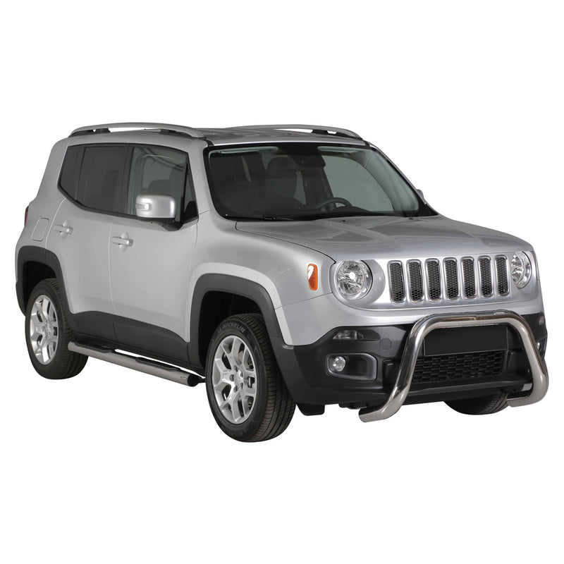 Frontbügel Frontschutzbügel für Jeep Renegade 2014-2017 ø76mm Stahl Silber