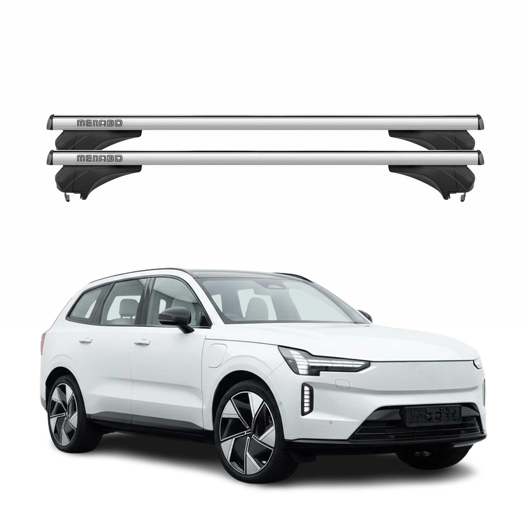 Menabo Dachträger Grundtäger für Volvo EX90 2024-2026 Aluminium Silber 2 tlg