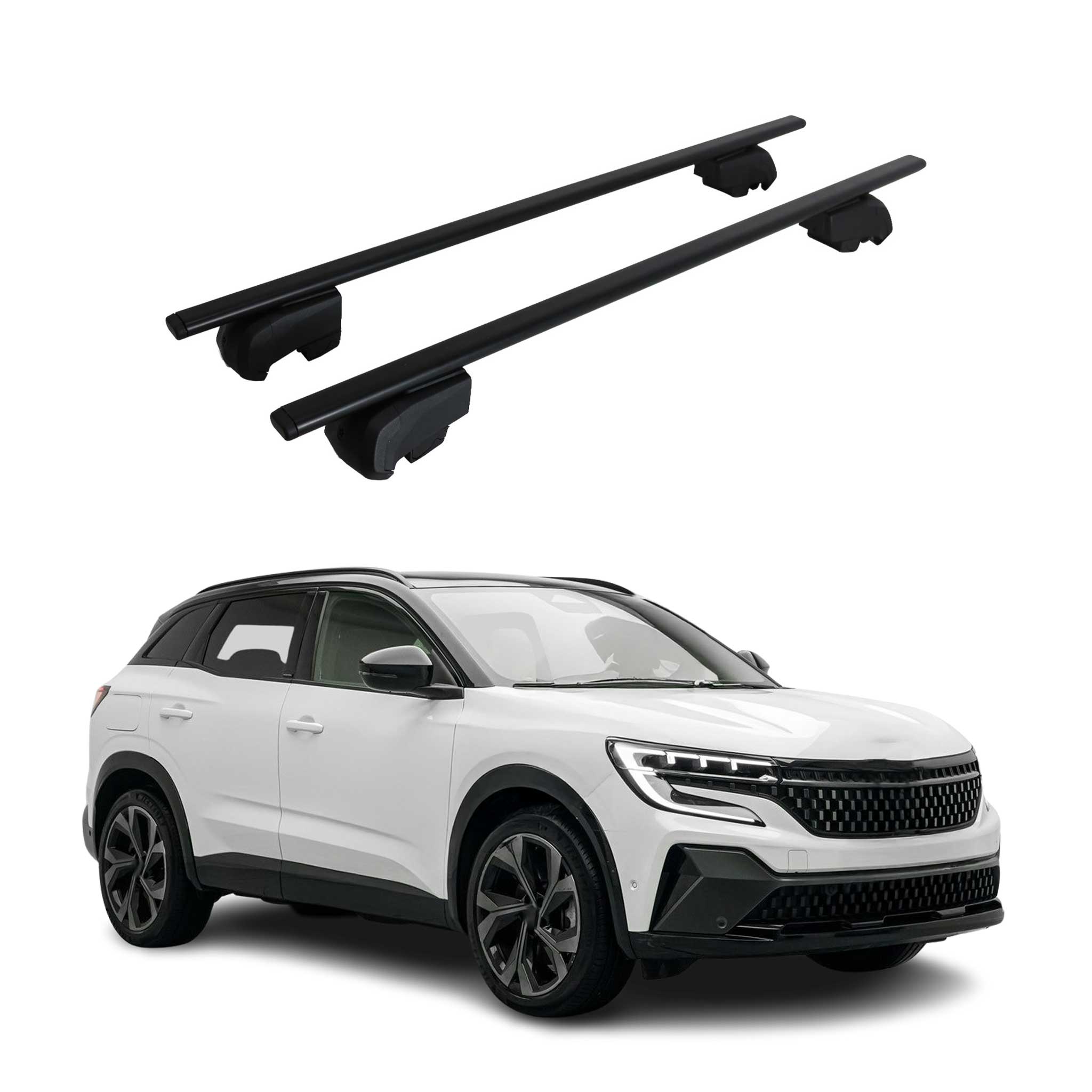 Dachträger Grundträger für Renault Austral 2022-2026 Metall Schwarz 2tlg