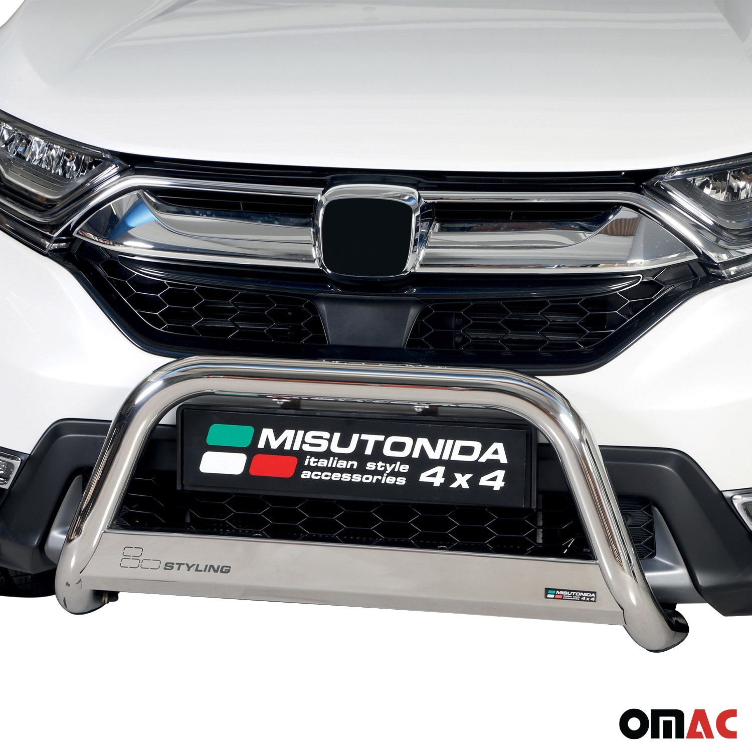 Frontbügel Frontschutzbügel für Honda CR-V VH 2017-2022 ø63mm Stahl Silber