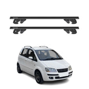 Dachträger Grundtäger für Fiat Idea 2003-2012 Aluminium 90kg TÜV Schwarz 2tlg