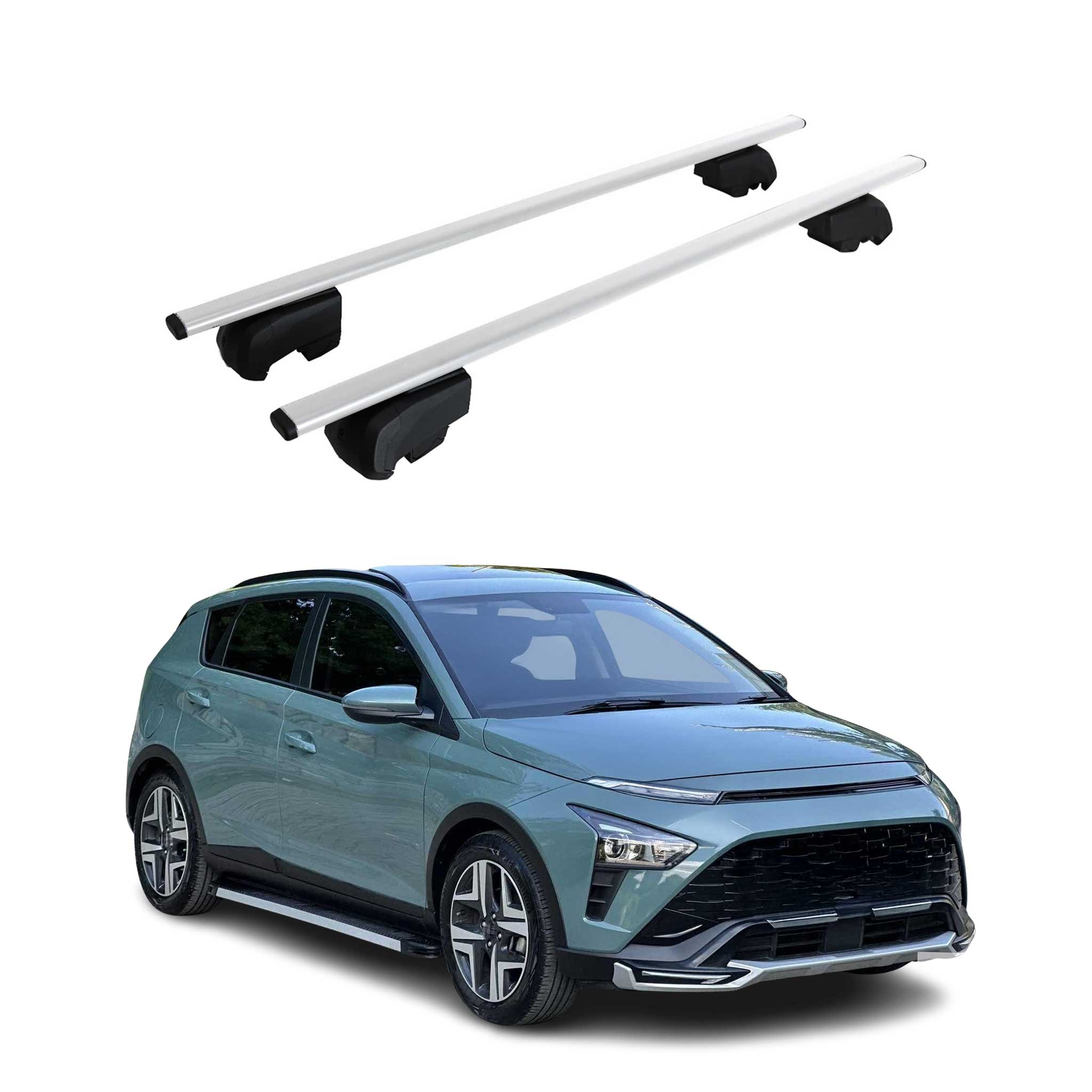 Dachträger Gepäckträger für Hyundai Bayon 2021-2026 Grundträger ABE Silber