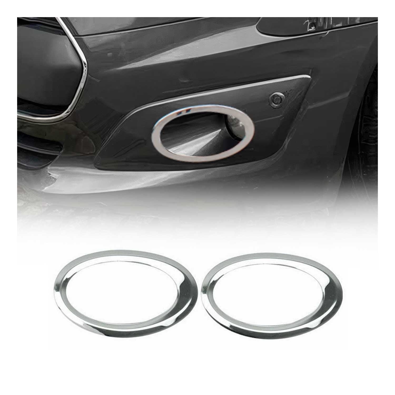 Nebelscheinwerfer Rahmen Chrom für Ford Connect 2014-2019 Edelstahl 2x