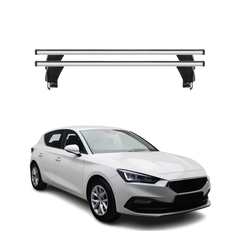 Menabo Dachträger Grundtäger für Seat Leon 2020-2025 50kg Aluminium Silber 2 tlg