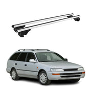 Dachträger Grundträger für Toyota Corolla mk7 Kombi 1992-97 TÜV Alu Silber 2x