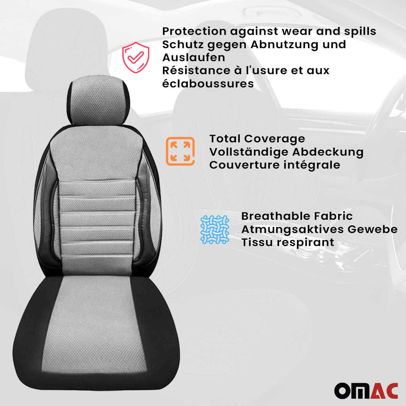 Protective covers seat covers for Mercedes Vaneo Vito Sprinter Gray 2 seat front set