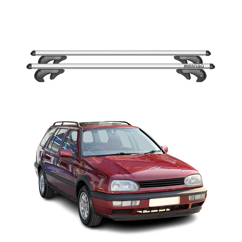 Menabo Dachträger Grundtäger für VW Golf Kombi 1997-2004 Aluminium Silber 2 tlg