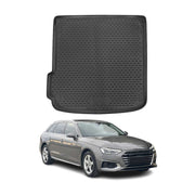 Kofferraummatte Kofferraumwanne für Audi A4 B9 Avant 2016-2025 Gummi TPE Schwarz