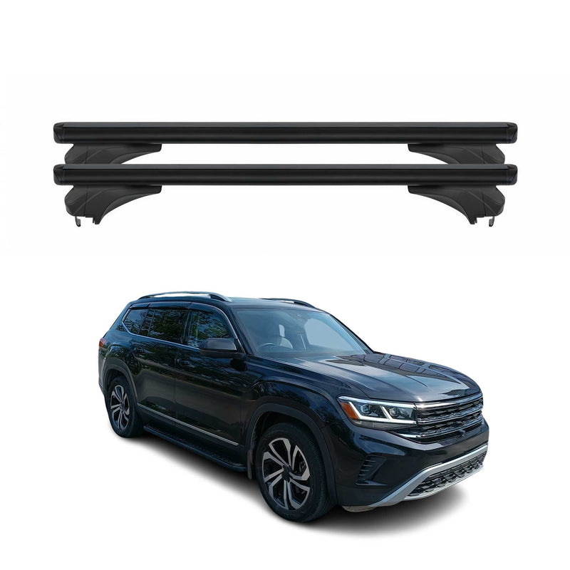 Menabo Dachträger Grundtäger für VW Atlas 2019-2025 Aluminium Schwarz 2 tlg
