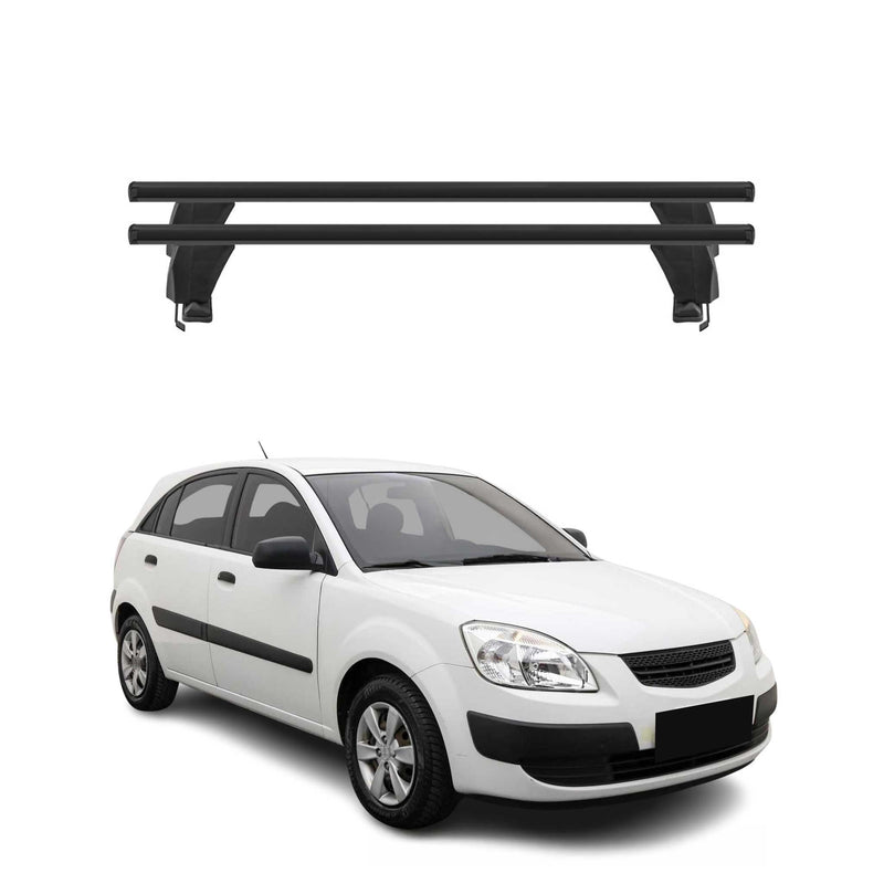 Menabo Dachträger Grundtäger für Kia Rio Schrägheck 2005-2011 50kg Alu Schwarz