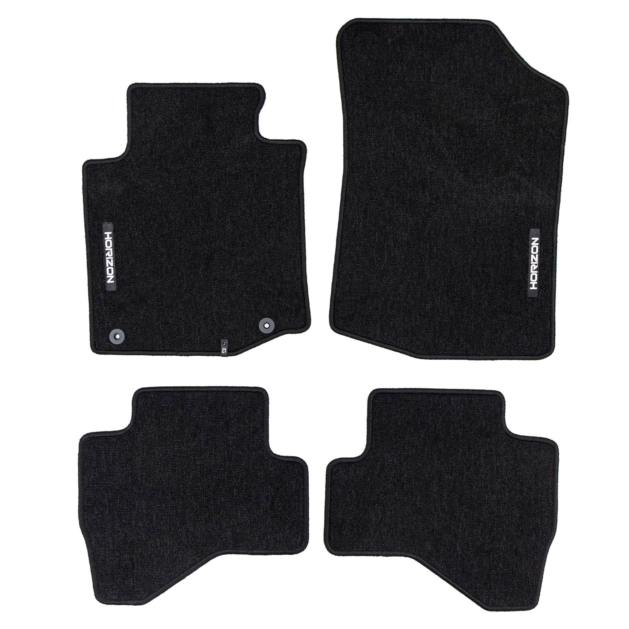 Velours Fußmatten für Toyota Aygo I 2010-2014 FL Autoteppich Schwarz 4 teile