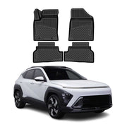 OMAC Gummimatten Fußmatten für Hyundai Kona Electric I 2020-2023 FL TPE Schwarz