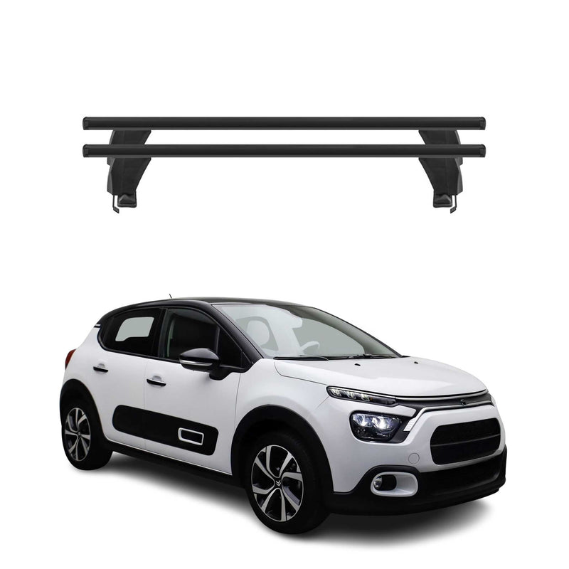 Menabo Dachträger Grundtäger für Citroën C3 mk4 / e-C3 2024-2025 Alu Schwarz 2x