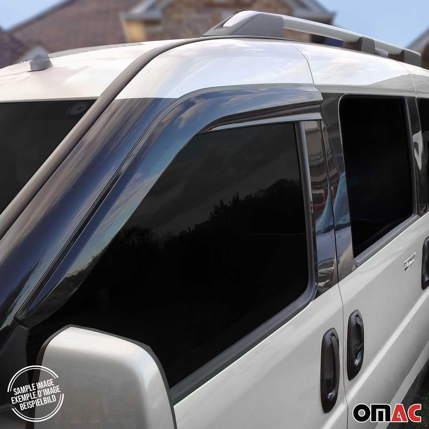 2x Windabweiser Regenabweiser für Renault Kangoo 2008-2019 Acryl Dunkel