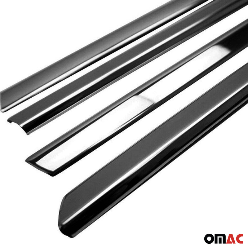 Fensterleisten Fensterrahmen für Fiat Tipo 2015-2025 Edelstahl Glanz Dunkel 4x