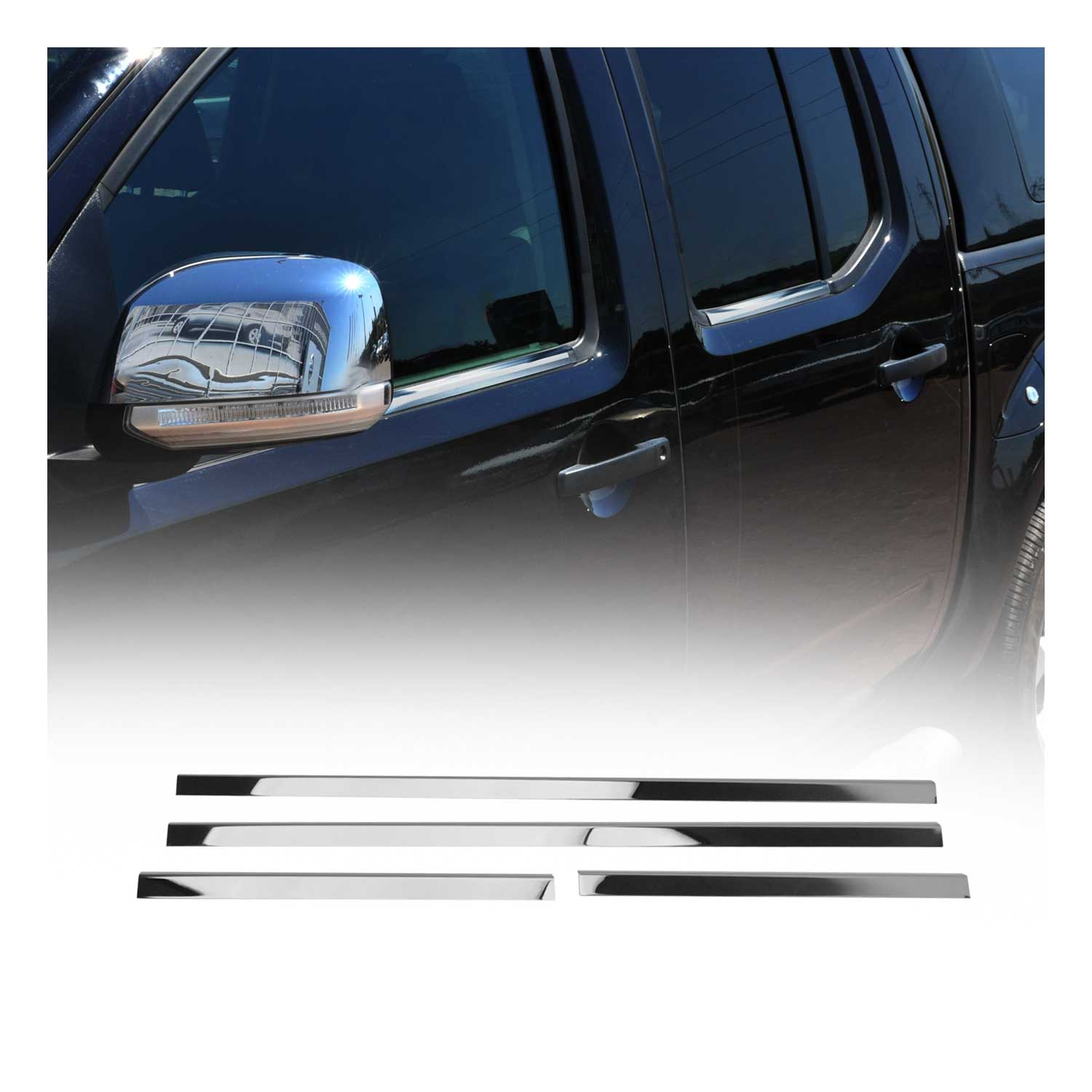 Fensterleisten Zierleisten für Suzuki Equator 2006-2012 4-trg Edelstahl Chrom 4x