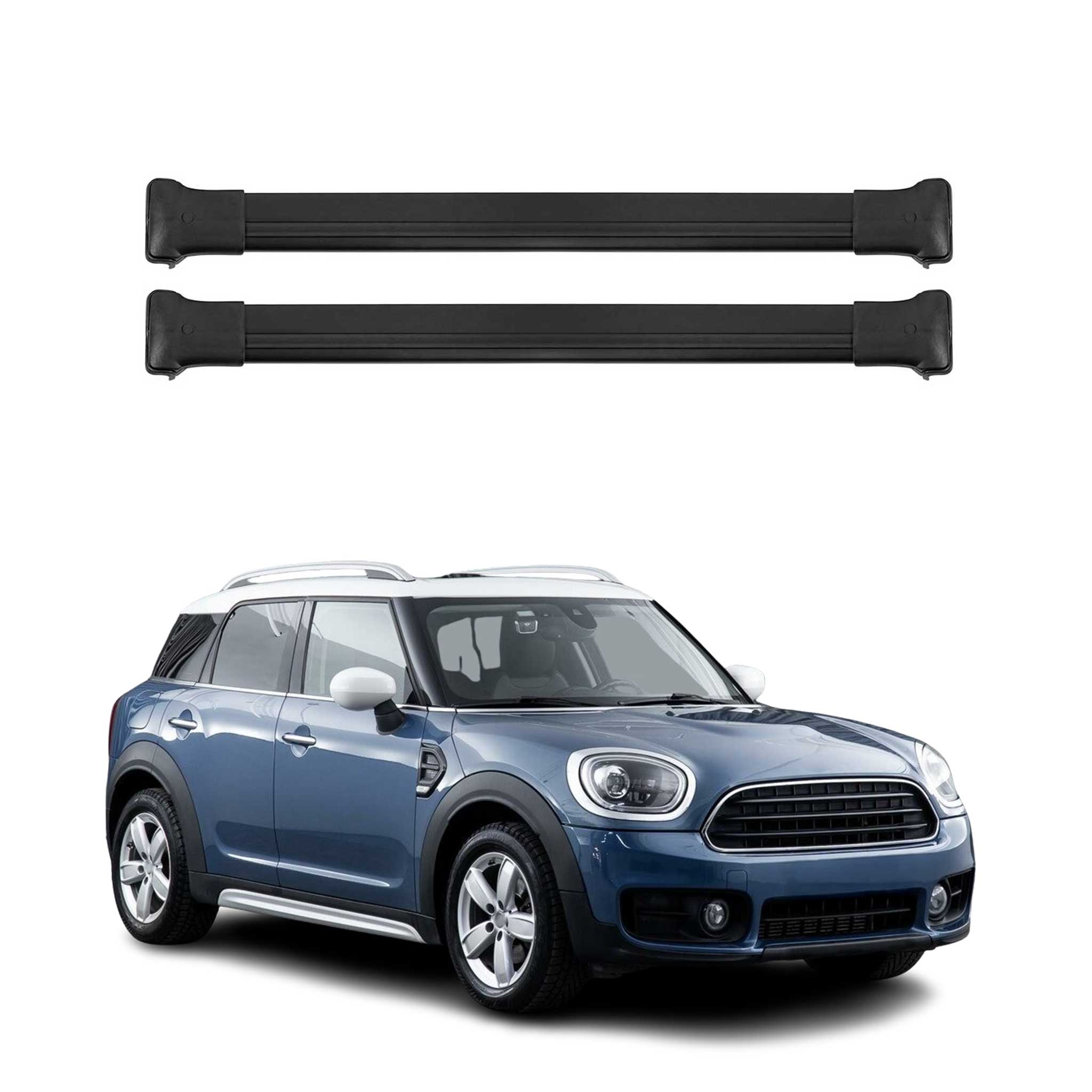 Dachträger Grundtäger für Mini Countryman F60 2017-2023 75kg Alu Schwarz 2 tlg
