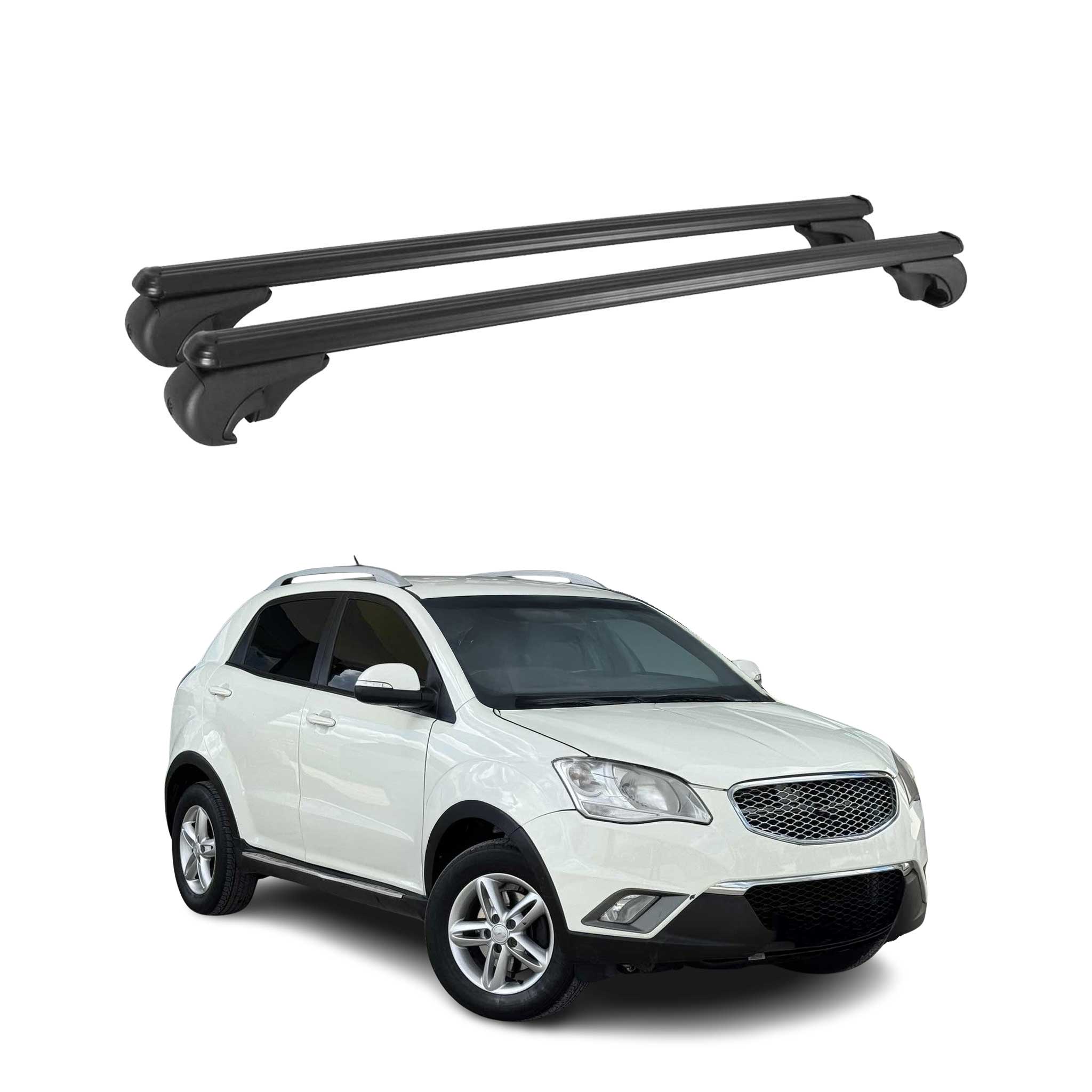 Dachträger für Ssangyong Korando 2010-2019 Gepäckträger Grundträger Alu Schwarz