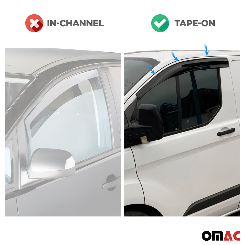 4x Windabweiser Regenabweiser für Isuzu D-Max 2002-2012 Acryl Dunkel