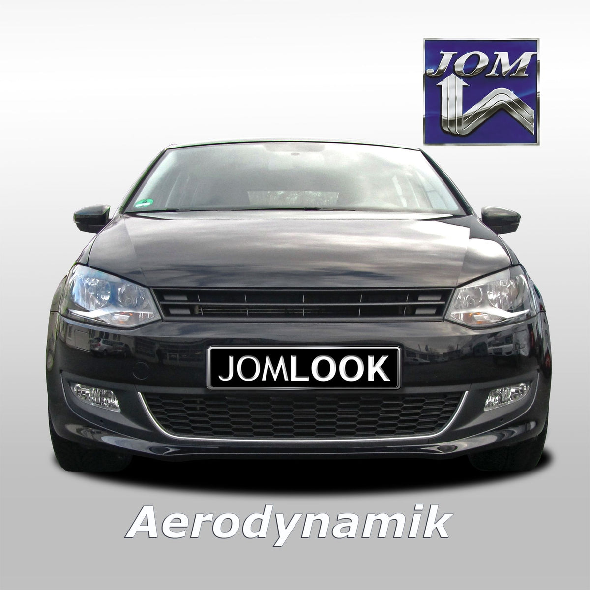 JOM Kühlergrill Kühlergitter für VW Polo 5 (6R) Schwarz ohne Emblem ABS