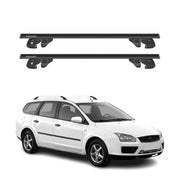 Dachträger Grundtäger für Ford Focus II Turnier 2005-2010 Alu TÜV Schwarz 2tlg