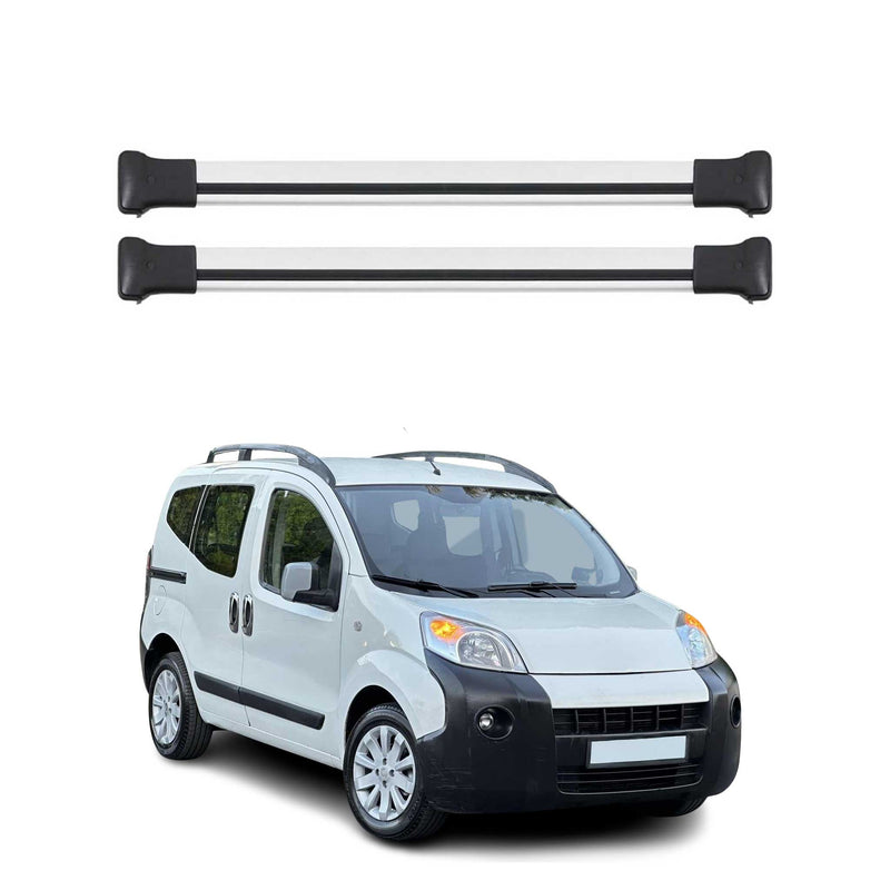 Dachträger Grundtäger für Citroen Nemo 2008-2017 75kg Aluminium Silber 2tlg