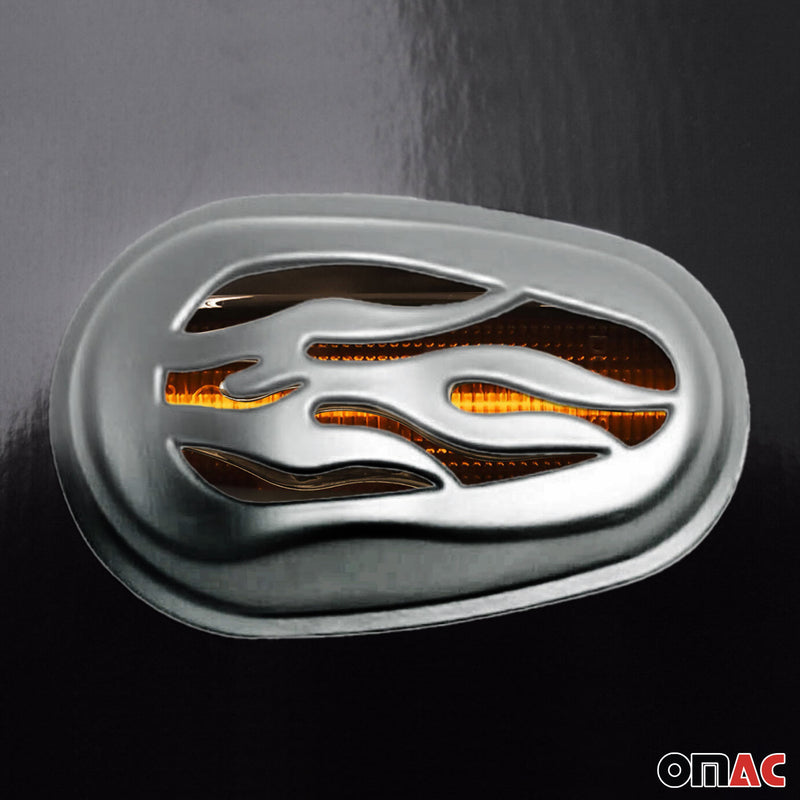 Blinker Signal Rahmen für Nemo Bipper Fiorino Qubo C2 C3 2tlg Abs Satin Chrom