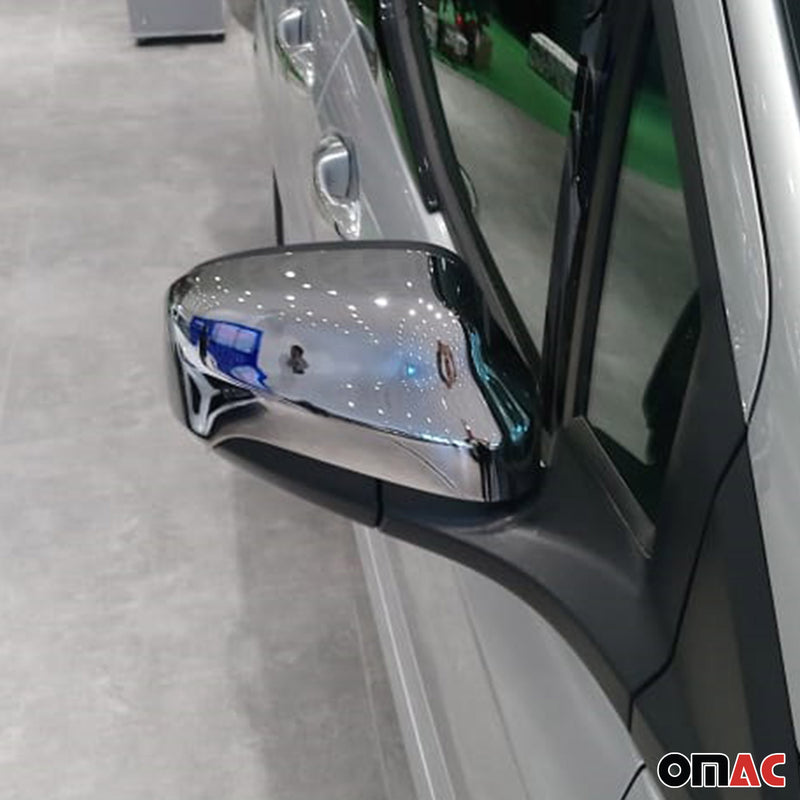 Spiegelkappen Spiegelabdeckung für Ford Transit Courier 2018-2024 Chrom ABS