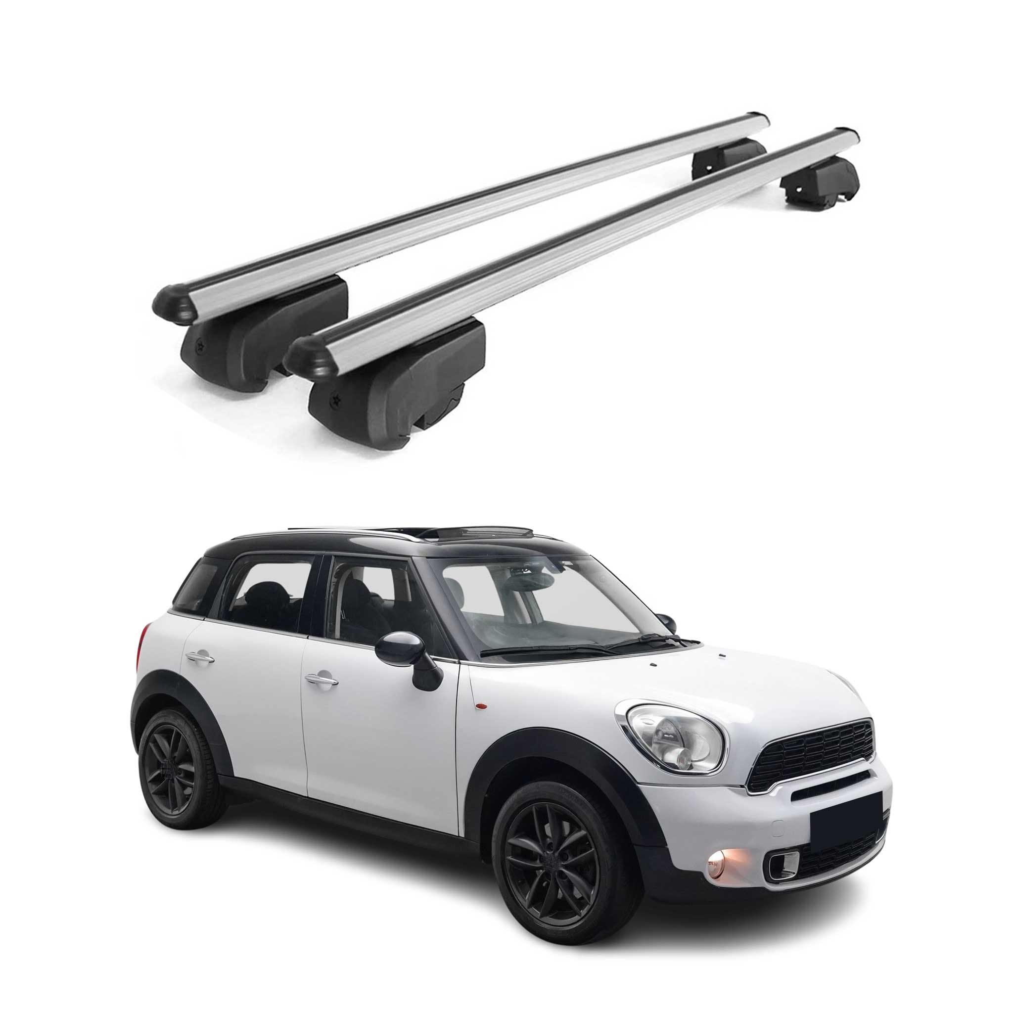 Dachträger Grundtäger für Mini Countryman R60 2010-2016 75kg Alu Grau 2 tlg