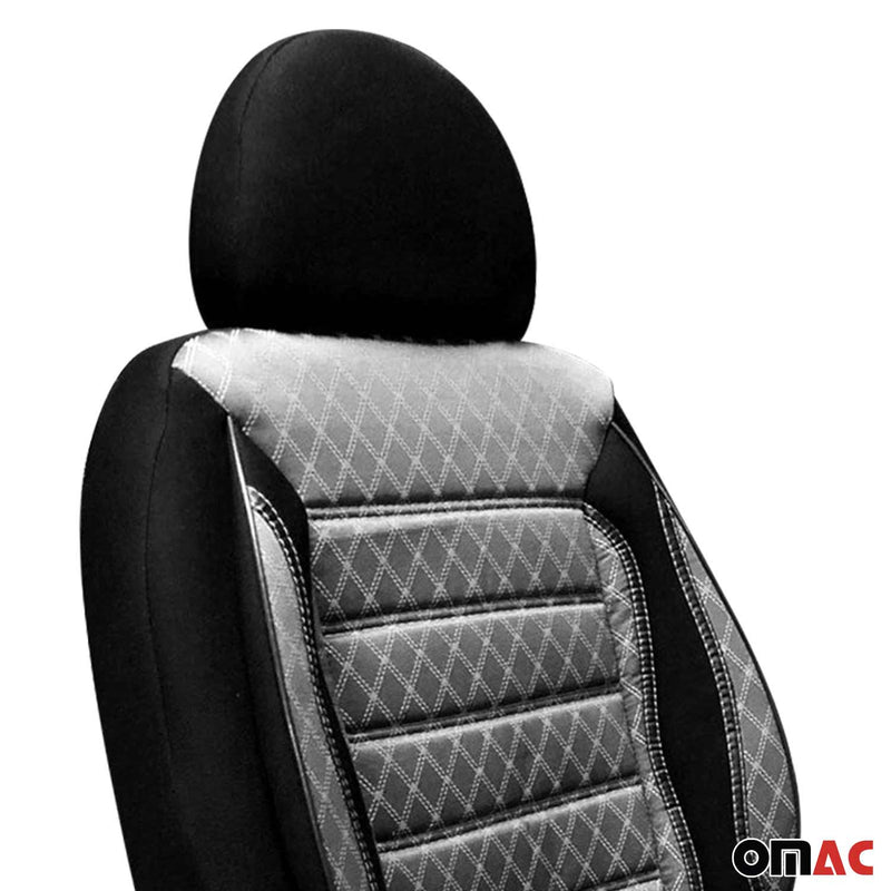 Sitzbezüge Schonbezüge für Mercedes Vito W447 2014-2025 Grau Schwarz 2Sitz Vorne