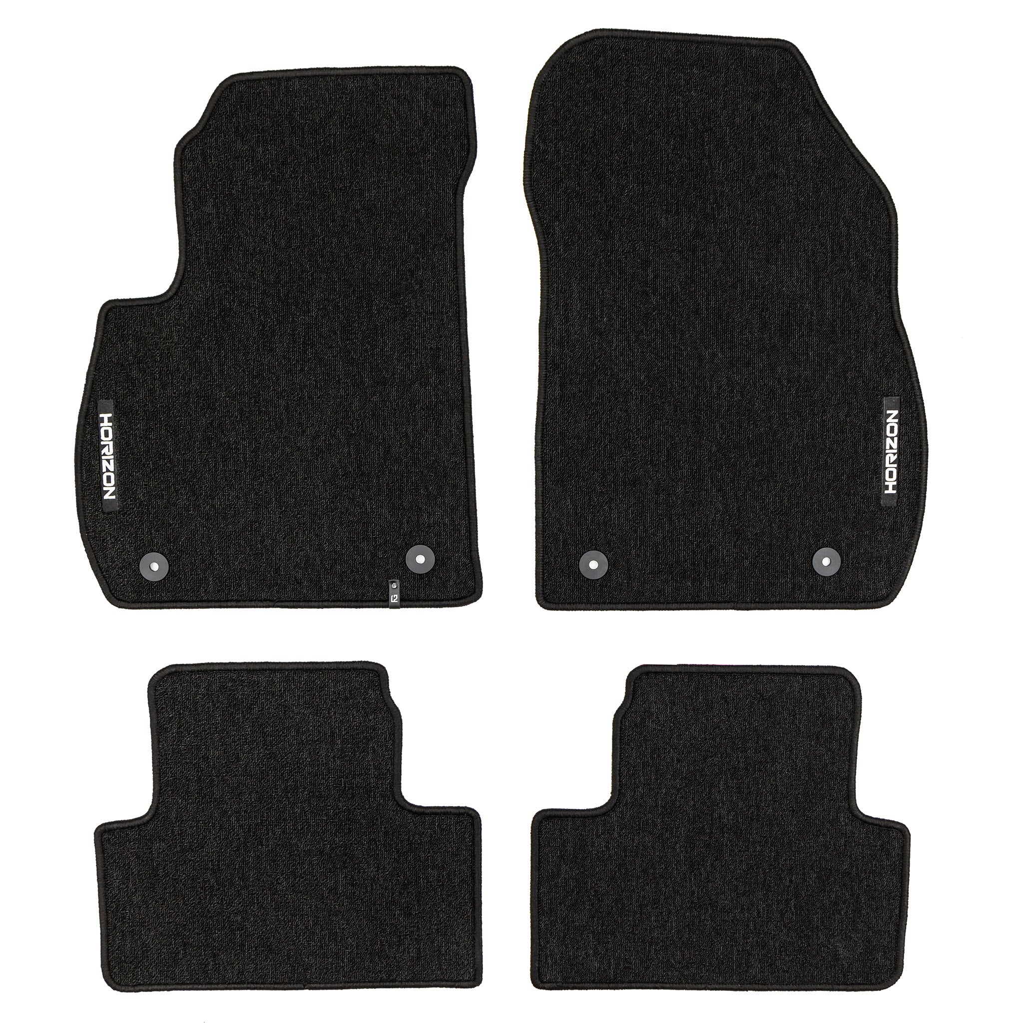 Velours Fußmatten für Opel Zafira C 2012-19 Autoteppich Automatten Schwarz 4tlg