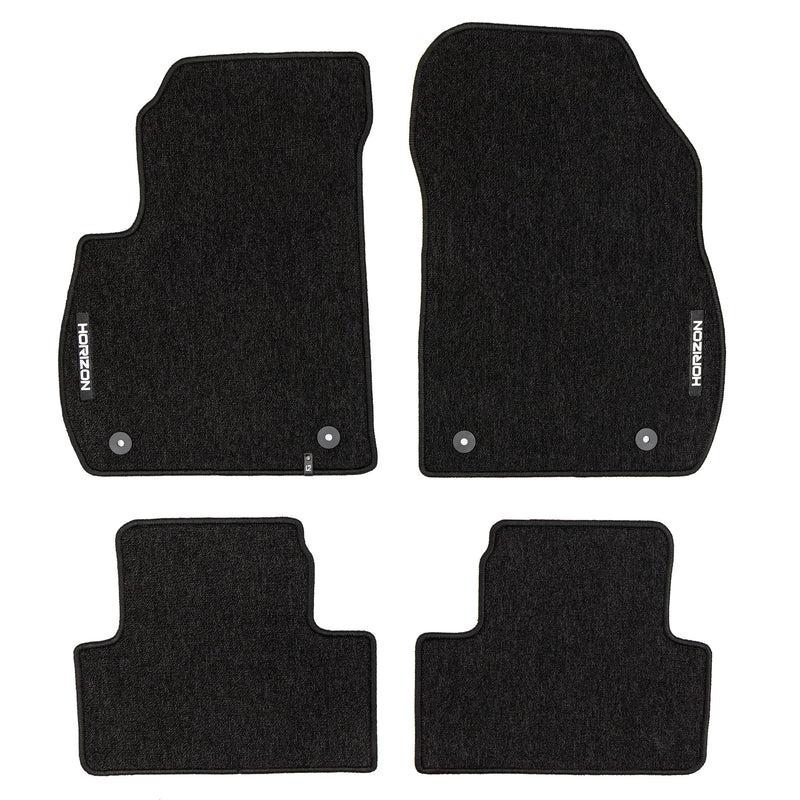 Velours Fußmatten für Opel Zafira C 2012-19 Autoteppich Automatten Schwarz 4tlg