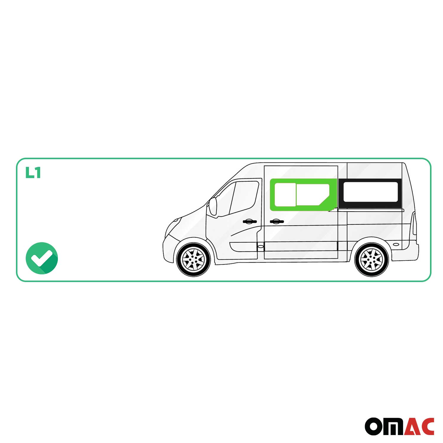 Seitenfenster Schiebefenster für Renault Master 2010-2024 Auto Rechts L1