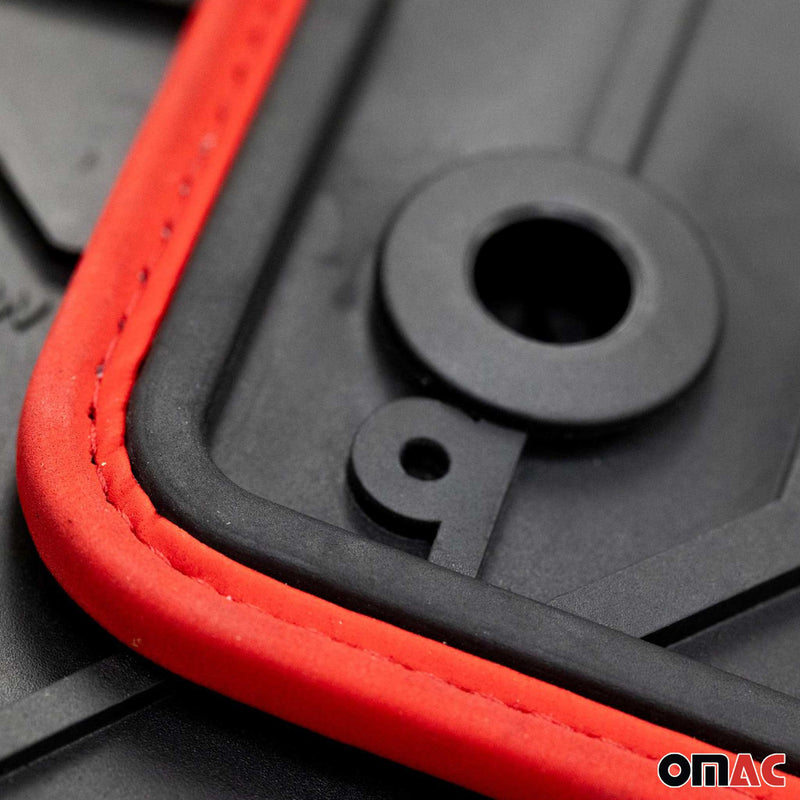 Fußmatten Gummimatten Automatten für Ford Ka II 2008-2016 Gummi Schwarz Rot 2tlg