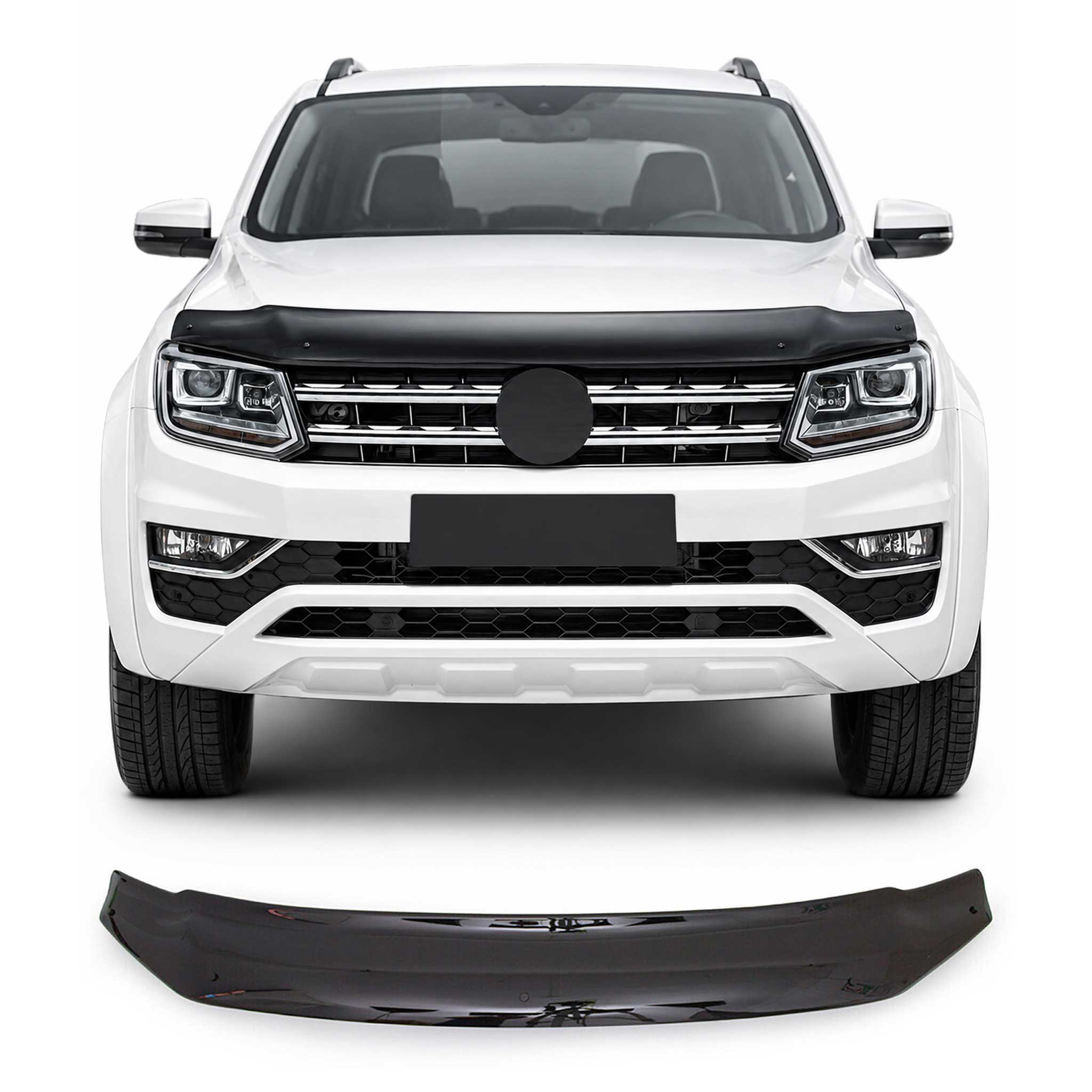 Motorhaube Deflektor Insekten Steinschlagschutz für VW Amarok 2010-2022 Dunkel