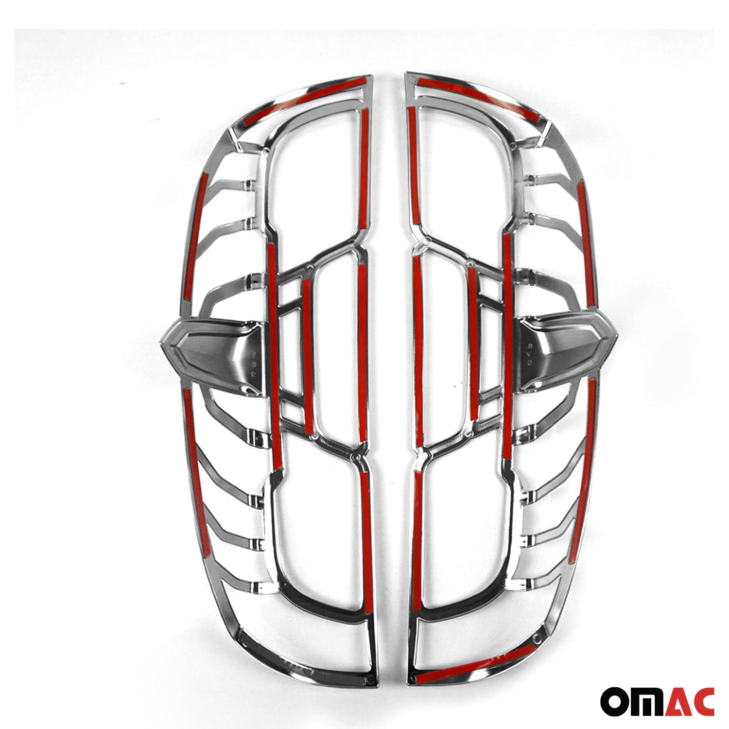 Rücklicht Leisten Heckleuchte für Fiat Doblo 2014-2020 Chrom ABS Silber 2tlg