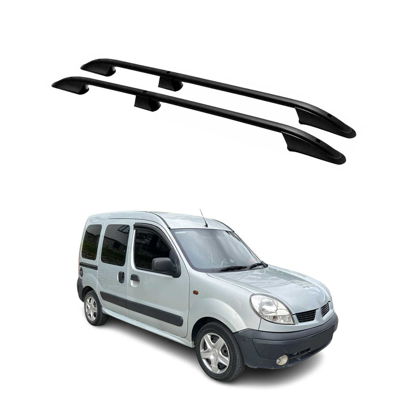 Dachreling Dachgepäckträger für Renault Kangoo 1996-07 L1 Kurzer Alu Schwarz 2x