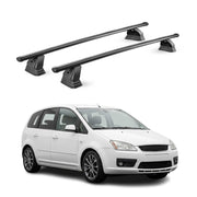 Stahl Dachträger für Ford C-Max I 2003-2010 TÜV Abschließbar 75 kg 2tlg Schwarz