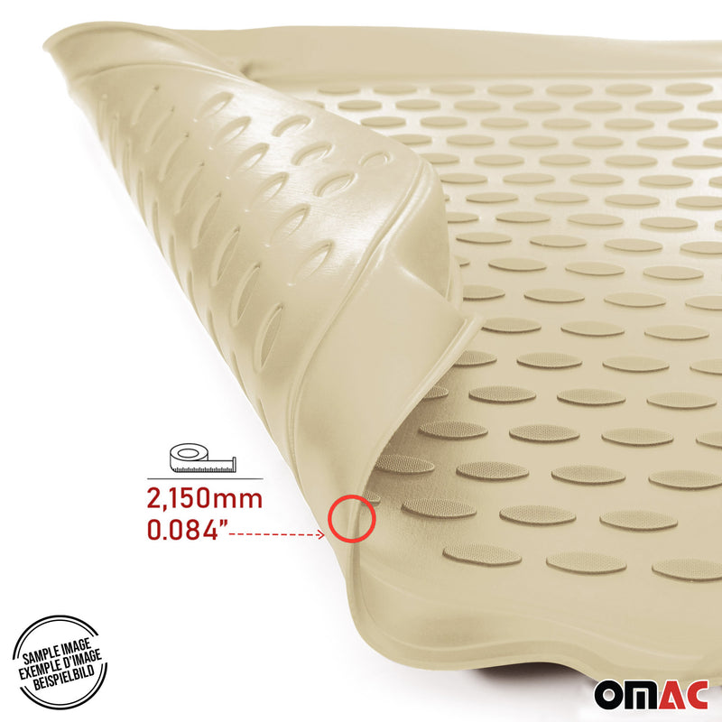 OMAC Gummimatten Fußmatten für Skoda Octavia 2013-2025 TPE Automatten Beige 4x