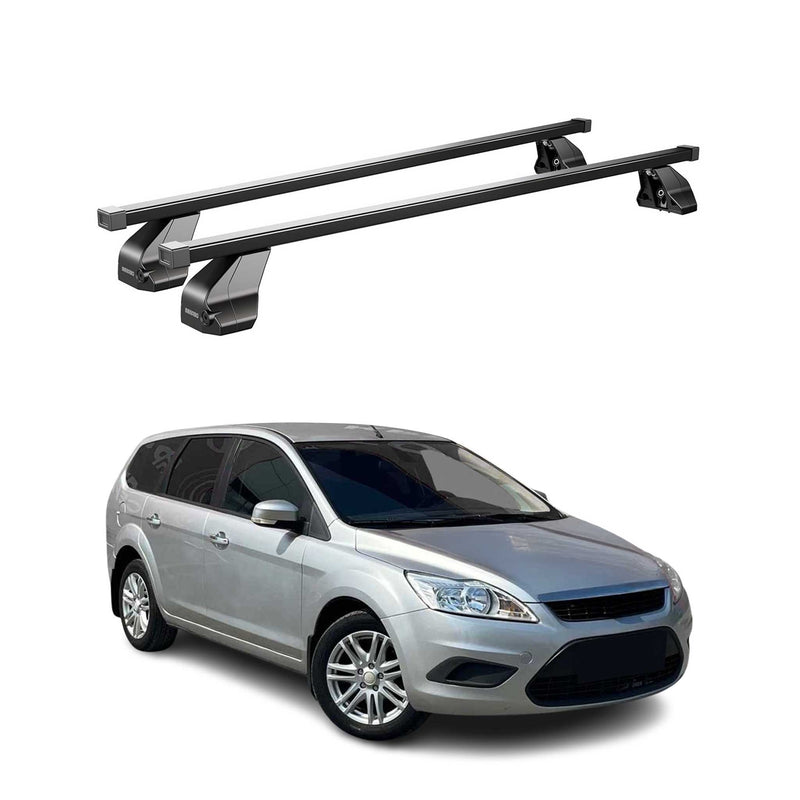 Menabo Dachträger Grundtäger für Ford Focus Turnier 2004-2011 75kg Stahl Schwarz