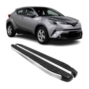 Trittbretter Seitenschweller Schweller für Toyota C-HR I 2016-23 Hybrid Schwarz
