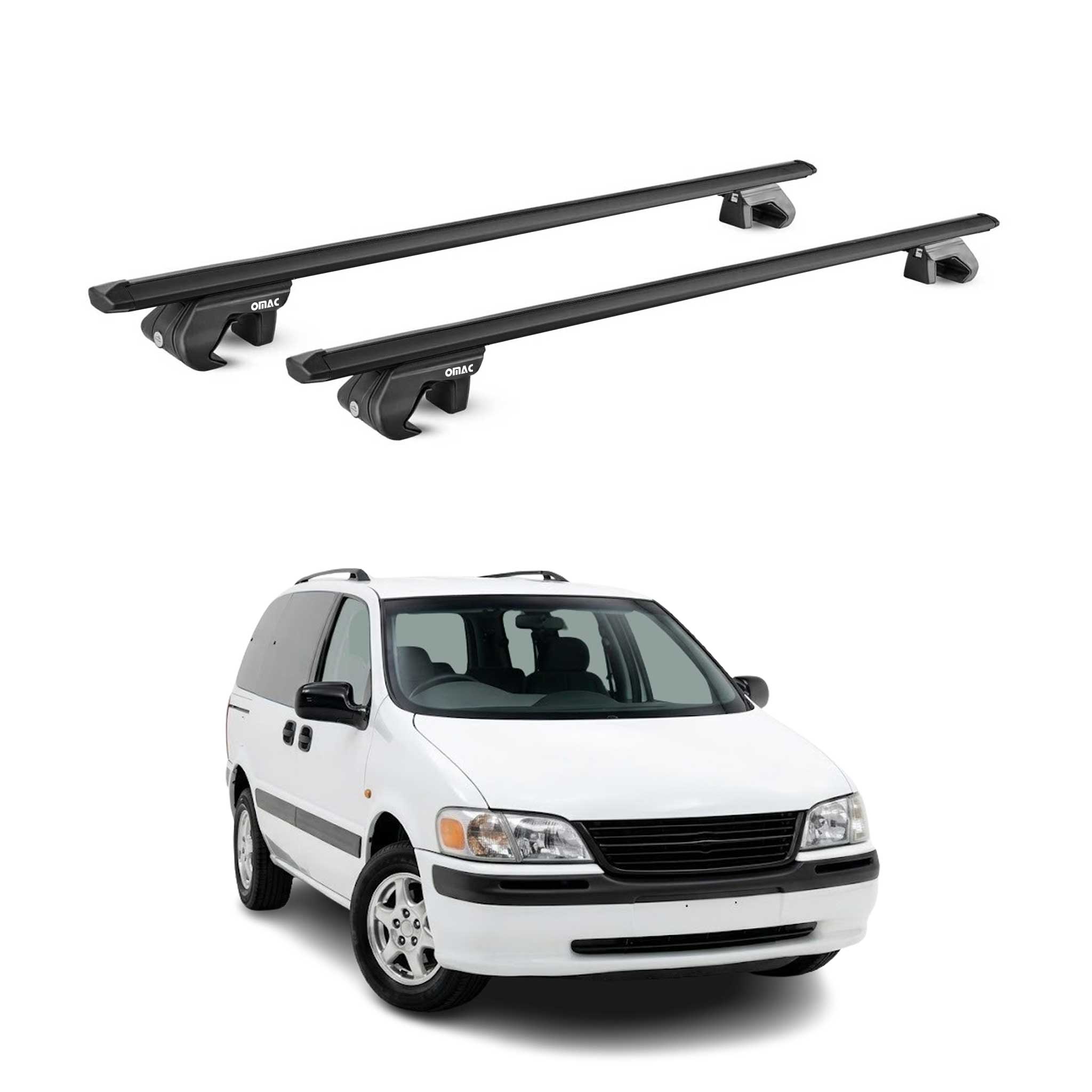 Dachträger Grundtäger für Opel Sintra 1996-1999 90kg Aluminium Schwarz ABE