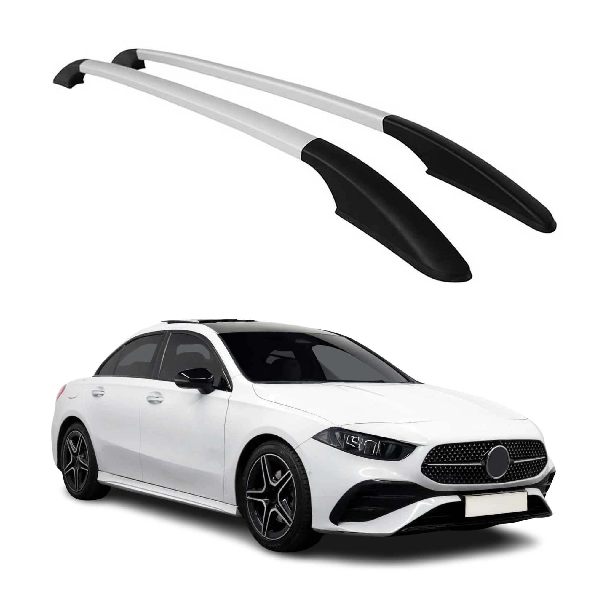 Aluminium Dachreling Relingträger für Mercedes A Klasse W177 2018-2026 Grau