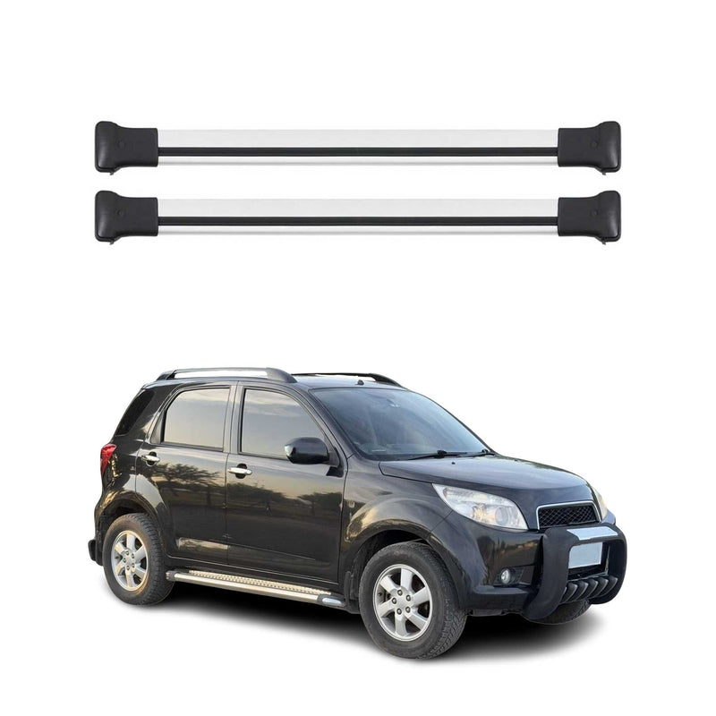 Dachträger Grundtäger für Daihatsu Terios 2006-2017 75kg Aluminium Silber 2 tlg