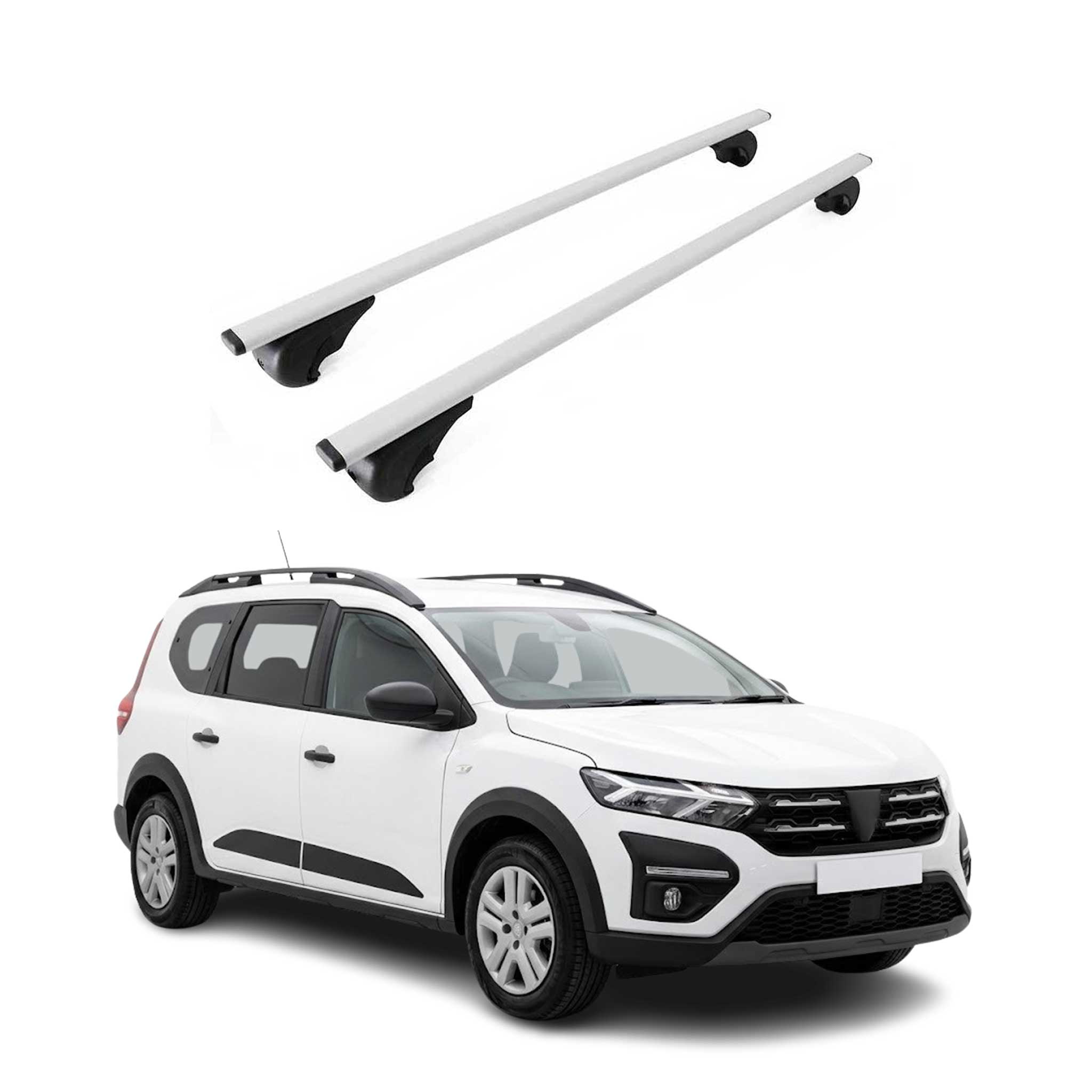 Dachträger Grundträger für Dacia Jogger 2022-2026 Metall Silber 2tlg