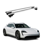 Dachträger für Porsche Taycan Cross Turismo 2021-2026 TÜV Aluminium Silber 2tlg