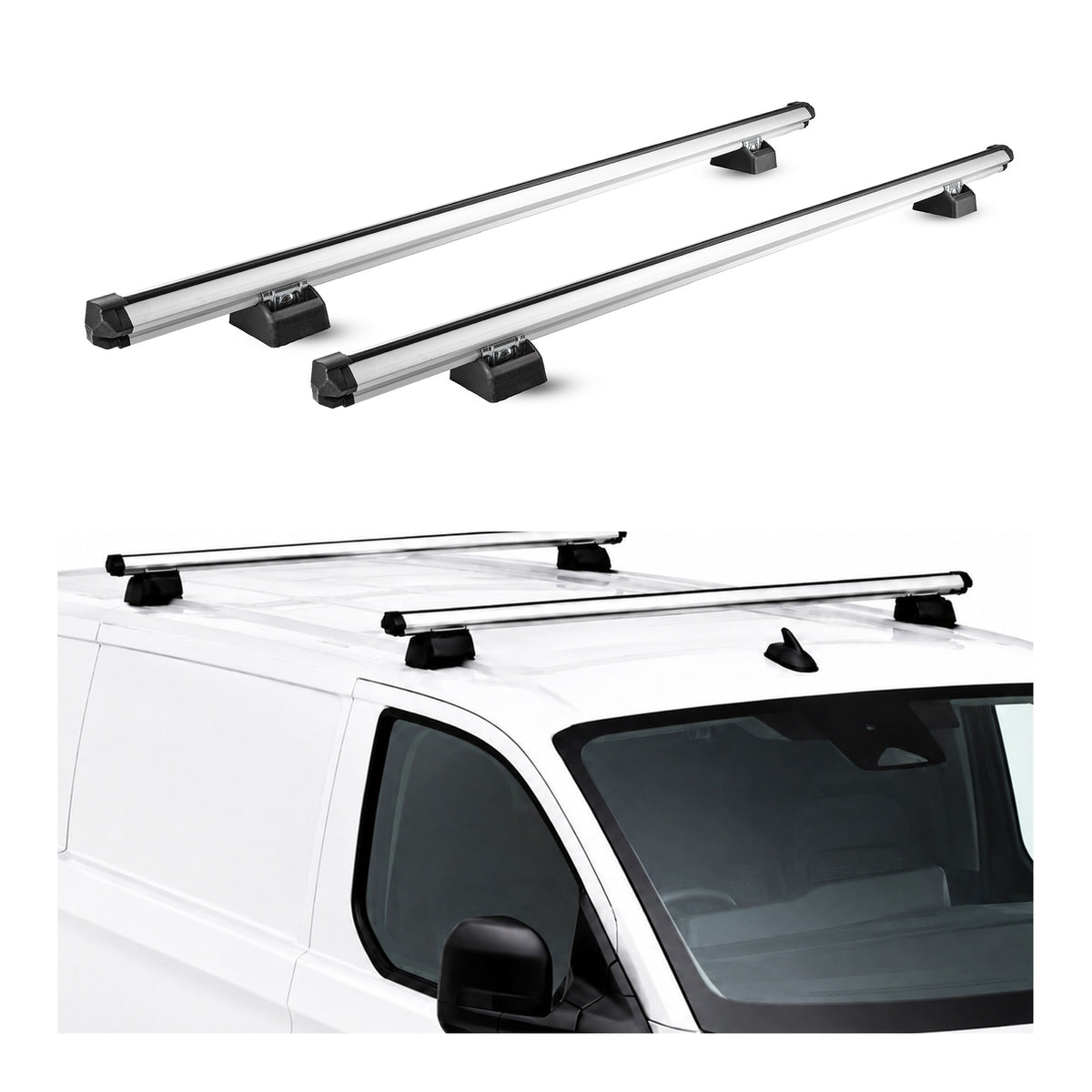 Dachträger für Peugeot Boxer 2006-2026 H1+H2 2-Träger Aluminium Silber
