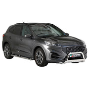 Edelstahl Seitenschweller Schwellerrohre für Ford Kuga 2019-2025 Silber